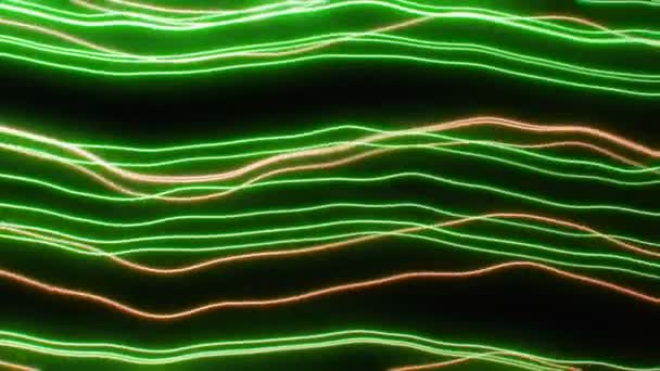 Abstrakte Neonwellige Linien Nahtlose Schleife — Stockvideo