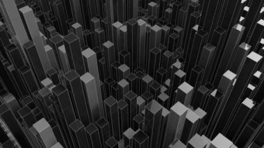 Big Data Teknoloji Konsepti. 4K Kusursuz Döngü.