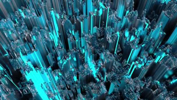 Futuristische Multi Core Processing Concept Naadloze Lus — Stockvideo