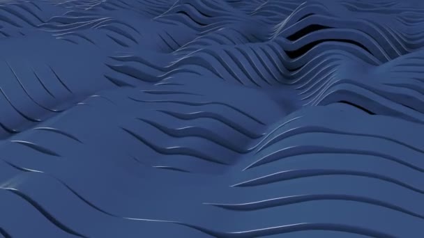 Abstract Displaced Wavy Planks Cgi Animation Seamless Loop — Stock Video