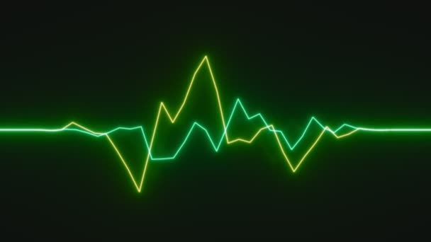 Abstrakt Digital Neon Waveform Bezešvé Smyčky — Stock video