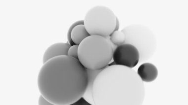 4K Soyut Balon Topu Animasyonu. 3B CGI.