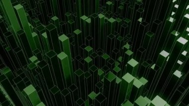 Big Data Teknoloji Konsepti. 4K Kusursuz Döngü.