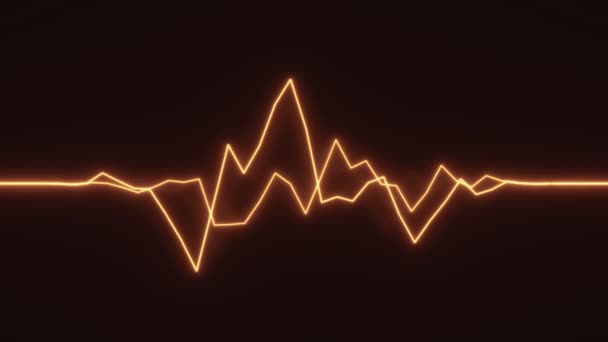 Abstract Digital Neon Waveform Seamless Loop — Stock Video