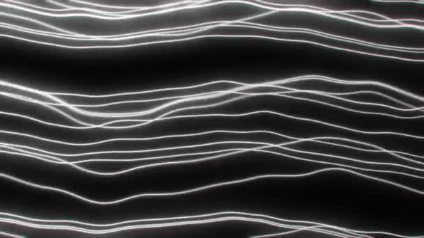 Abstract Neon Wavy Lines Seamless Loop — Stock Video