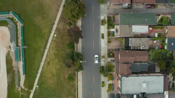 Aerial Som Etablerar Skott Bostadsområden Storstad Filmklipp Från — Stockvideo