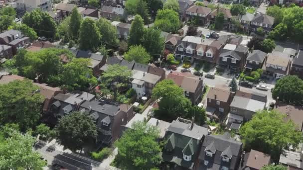 Aerial Etablera Skott Toronto Grannskap Sommaren Filmklipp Från — Stockvideo
