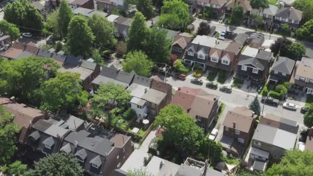 Aerial Etablera Skott Toronto Grannskap Sommaren Filmklipp Från — Stockvideo