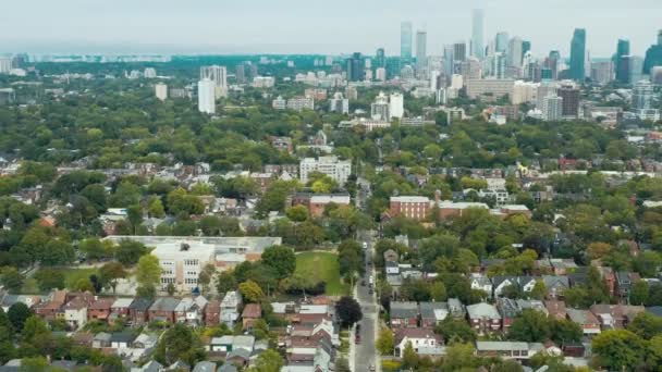 Letecký Záběr Obytných Oblastí Velkém Metropolitním Městě Kinematografické Záběry — Stock video