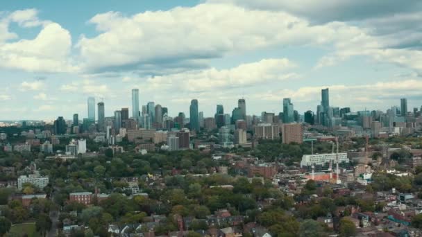 Letecký Záběr Obytných Oblastí Velkém Metropolitním Městě Kinematografické Záběry — Stock video