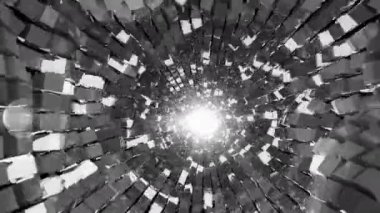 4K Soyut Parıldayan Tünel. Kusursuz Döngü