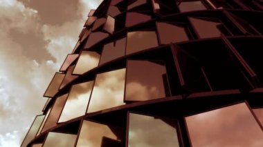 4K Soyut Mimarlık Geçmişi. 3 boyutlu CGI animasyonu. Kusursuz döngü.