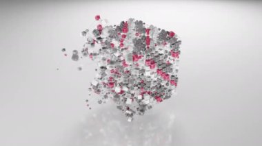 4K Soyut Kübik Ağ. Kusursuz döngü