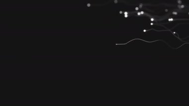 4K Soyut Optik Fiber. 3 Boyutlu Canlandırma