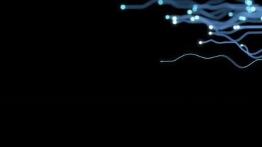 4K Soyut Optik Fiber. 3 Boyutlu Canlandırma