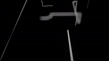 4K Futuristik Ağ Büyümesi. 3B Canlandırma