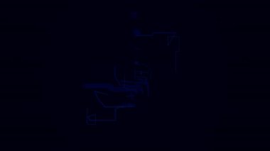 4K Futuristik Ağ Büyümesi. 3B Canlandırma