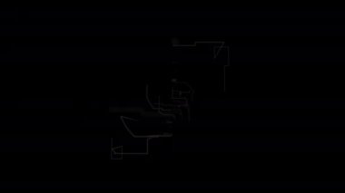 4K Futuristik Ağ Büyümesi. 3B Canlandırma