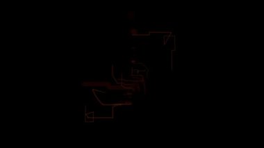 4K Futuristik Ağ Büyümesi. 3B Canlandırma