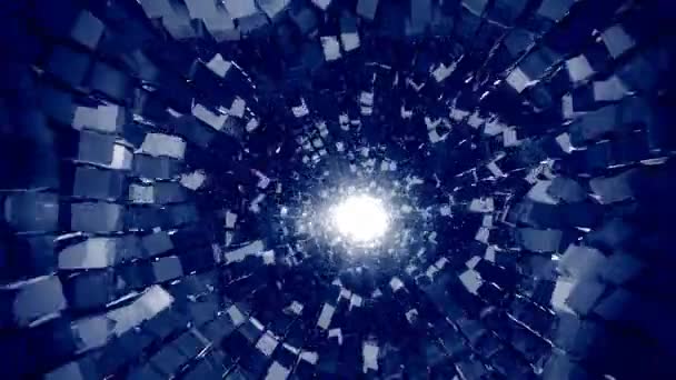 Abstract Glittering Tunnel Bucle Sin Costura — Vídeo de stock