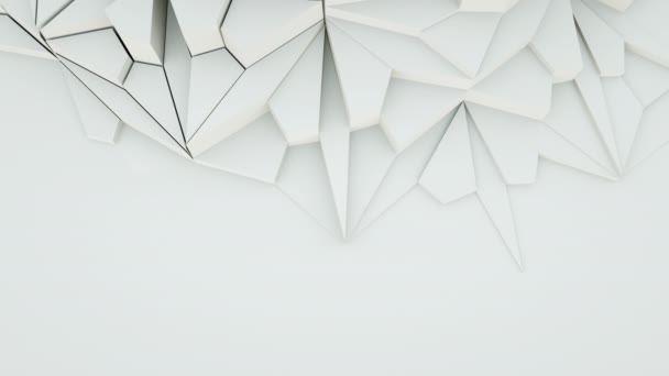 Abstract White Polygonal Shape Seamless Loop — Stock Video