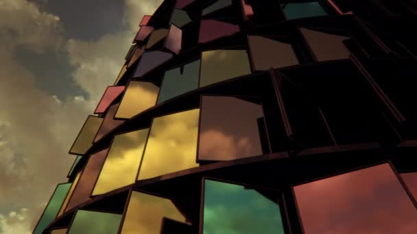 Абстрактний Архітектурний Фон Cgi Анімація Безшовна Петля — стокове відео