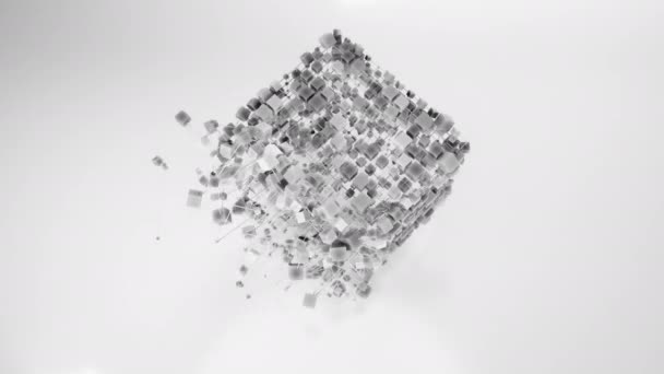 Abstrakt Cubic Network Sömlös Ögla — Stockvideo