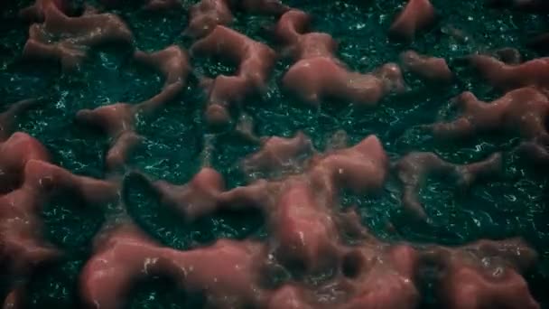 Abstrakt Ferrofluid Sömlös Ögla — Stockvideo