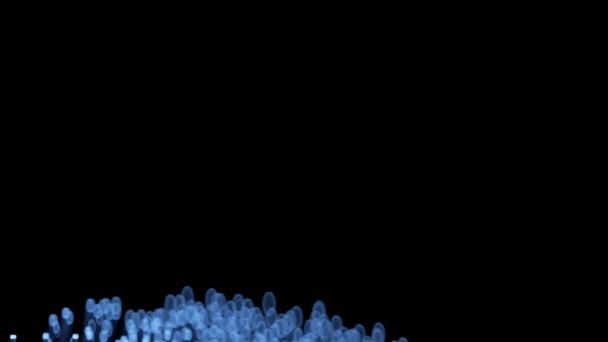 Волоконно Оптические Кабели Растут Через Рамку Cgi Animation — стоковое видео