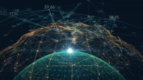 デジタルアース 現代のネットワークとグローバル接続の可視化 Uhd — ストック動画