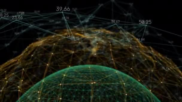 デジタルアース 現代のネットワークとグローバル接続の可視化 Uhd — ストック動画