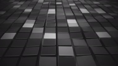 Çokgen küpler. 16-bit renk derinliğinde yapılmış kusursuz döngü animasyonu. Yüksek gerçekçilik. 4K UHD yayın kalitesi.