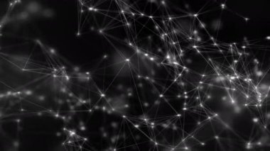 4K Nokta Ağı. Kusursuz döngü canlandırması.
