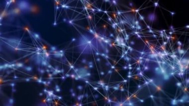 4K Nokta Ağı. Kusursuz döngü canlandırması.