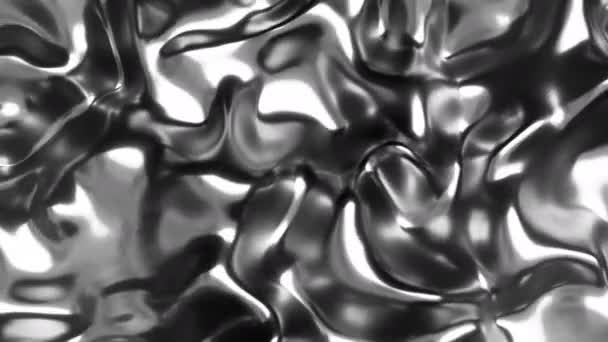 Superfície Metal Cromado Líquido Loop Sem Costura — Vídeo de Stock