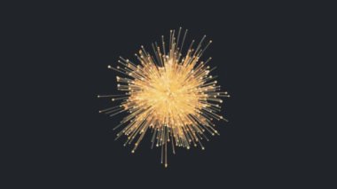 İzleri olan parçacık patlaması bulutu. 4K UHD