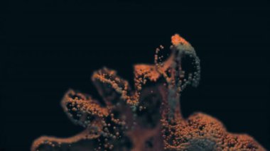 Parçacık Tozu Patlama Simülasyonu. 4K UHD