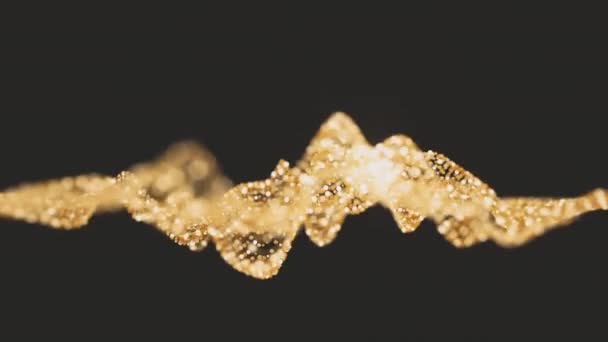 Abstrakte Goldpartikel Nahtlose Schleife — Stockvideo