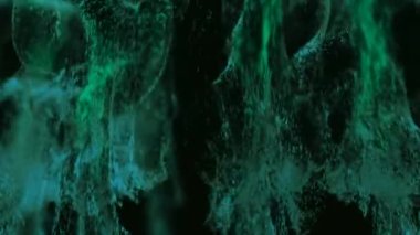 Parçacık Tozu Patlama Simülasyonu. 4K UHD