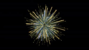 İzleri olan parçacık patlaması bulutu. 4K UHD