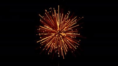 İzleri olan parçacık patlaması bulutu. 4K UHD