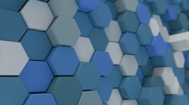 4K Soyut Teknoloji Bal Tarağı Sistemi. Üç boyutlu animasyon. Kusursuz Döngü.