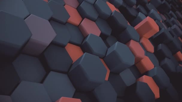 Abstract Tech Honeycomb Grid Animace Bezešvé Smyčky — Stock video