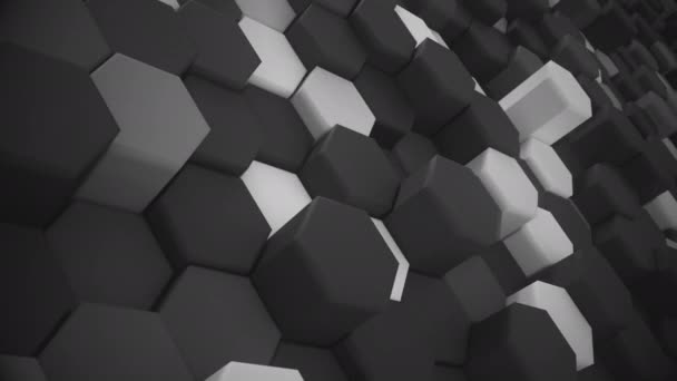 Abstract Techハニカムグリッド 3Dアニメーション シームレスなループ — ストック動画