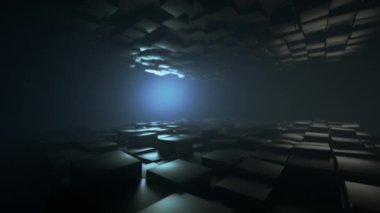 4K Soyut Kübik Arkaplan. Kusursuz döngü