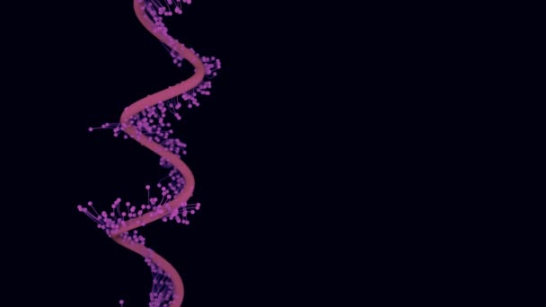 Partículas Abstratas Com Trilhas Animação Uhd Tema Terapia Genética — Vídeo de Stock