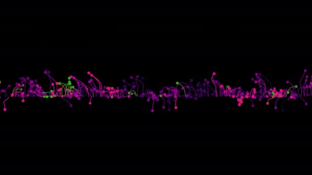 Абстрактные Частицы Следами Анимация Uhd — стоковое видео