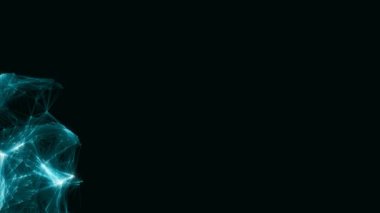 4K Fiber optik ağ çerçeve boyunca organik olarak yayılır. 3B Canlandırma.