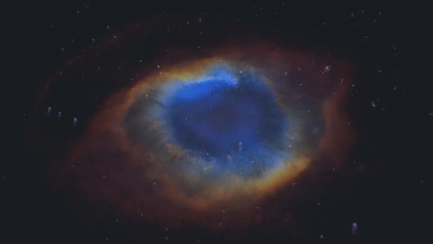 Helix Nebulasının Eşsiz Cgi Parçacık Yeniden Yapılandırması Uhd Canlandırması — Stok video