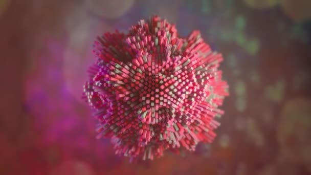 Футуристическая Молекулярная Структура Беззвучная Петля — стоковое видео